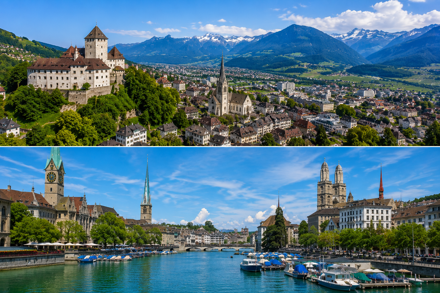 Liechtenstein and Zurich landscape